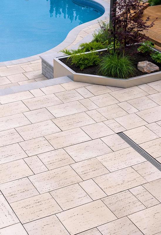 Patio paver slabs Travertina Raw dalle de patio 2019 C A024 7244