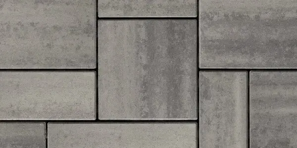 Détail des dalles Blu 60 de Techo-Bloc, à la texture lisse et lignes précises, créant une surface moderne et épurée idéale pour patios et allées.