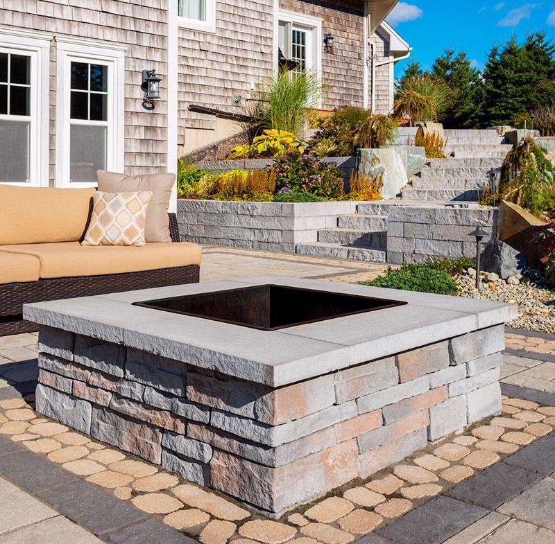 Square sales fire pit