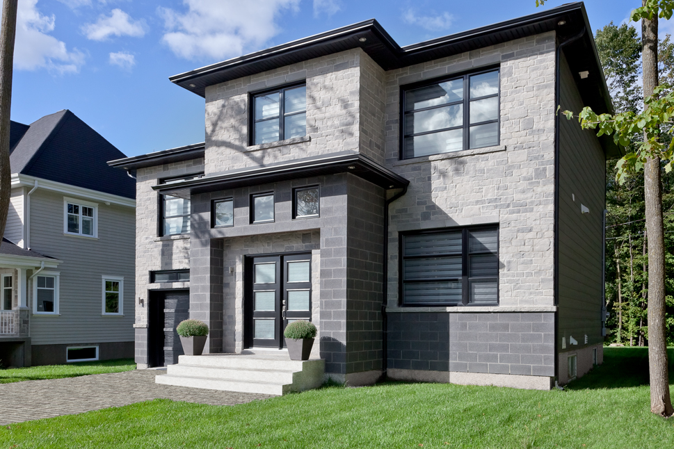 Brandon Brick masonry unit in Shale Grey