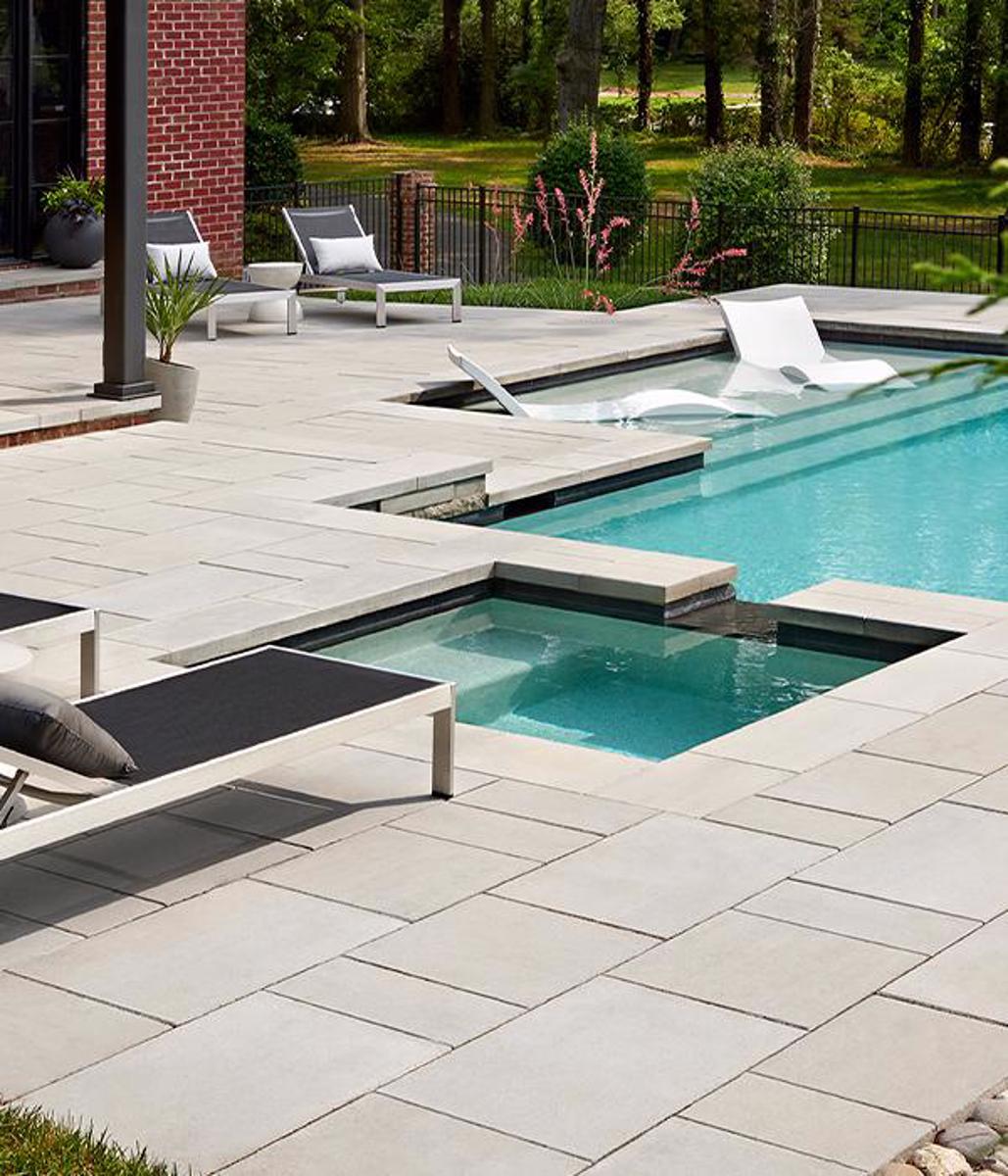 Techo bloc by space poolsides backyard slabs caps grey 2