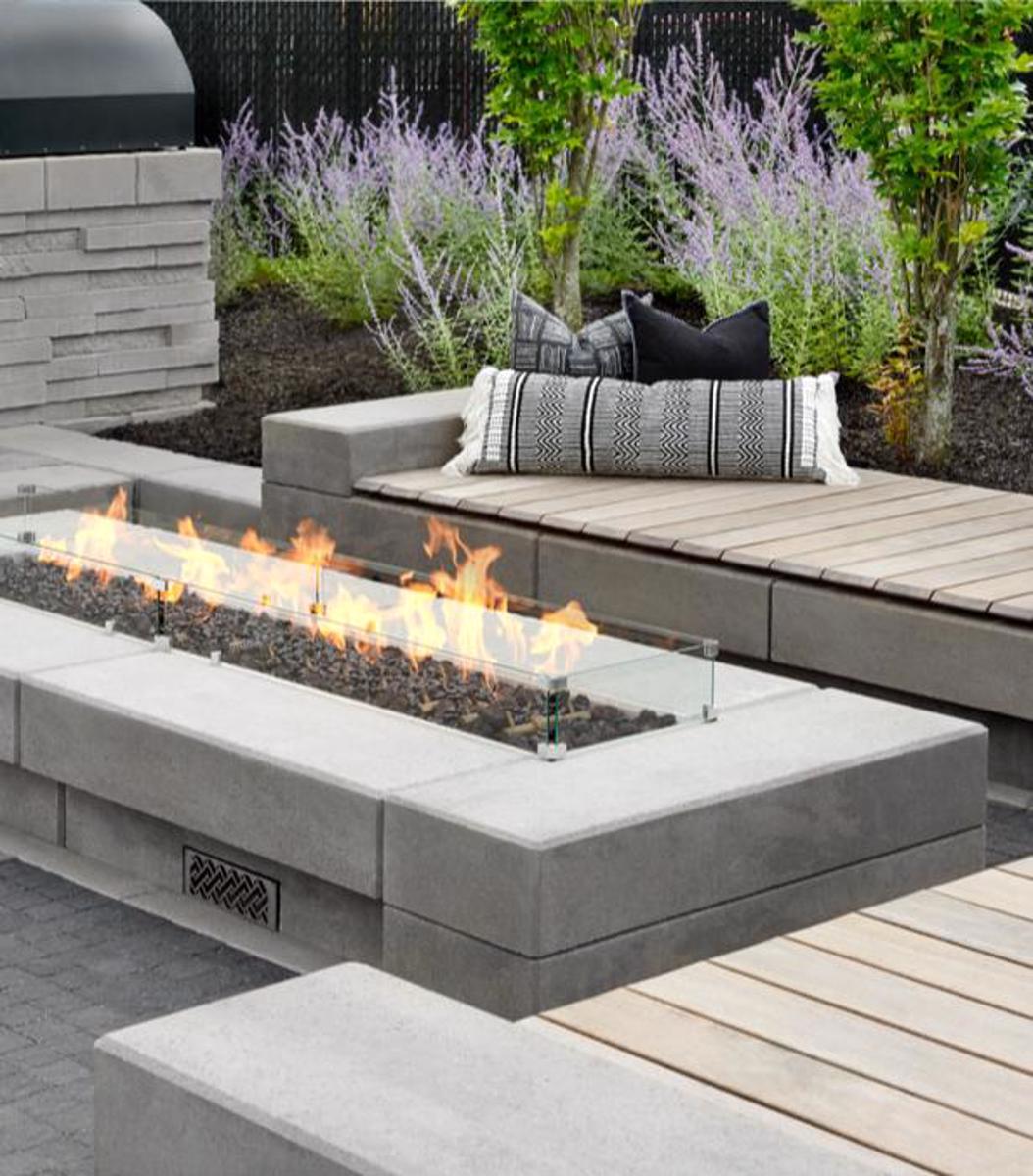 Techo bloc fire features backyard bench firepit slabs walls grey bloc3 img