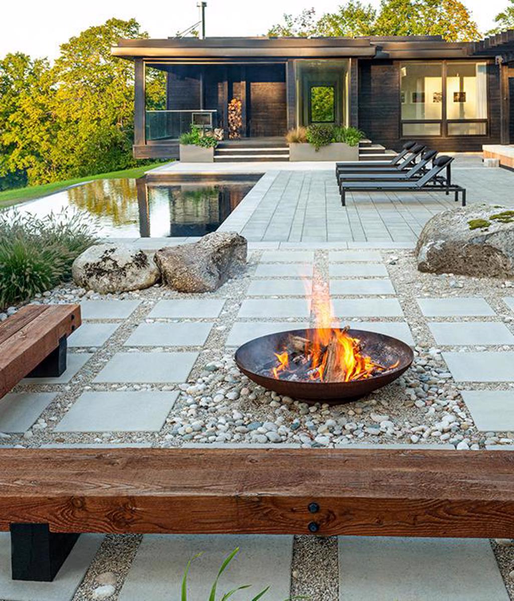 Techo bloc by style backyard patio exotic slabs natual stone grey 5