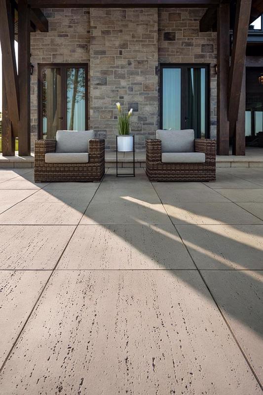 Patio paver slabs Travertina Raw dalle de patio 2021 C A092 Berthierville R A P07763