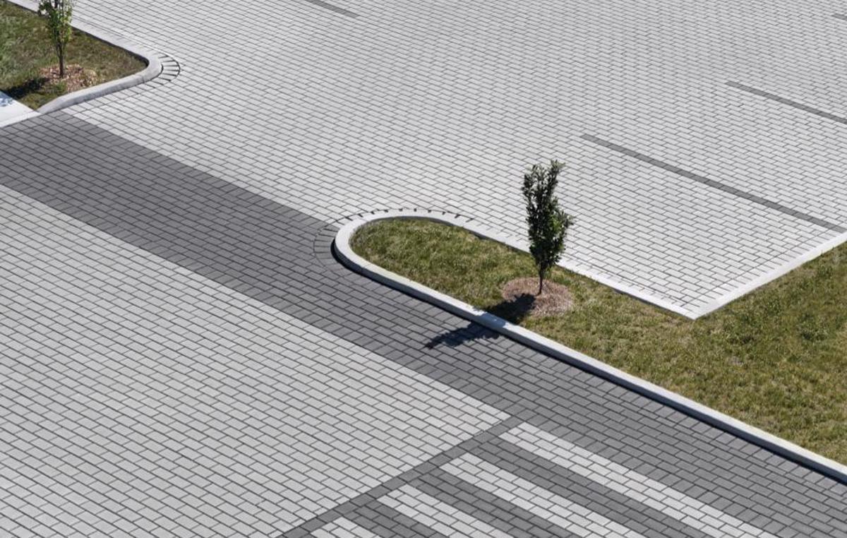 Techo bloc white paper commercial hydra permeable paver grey black chambly image 3