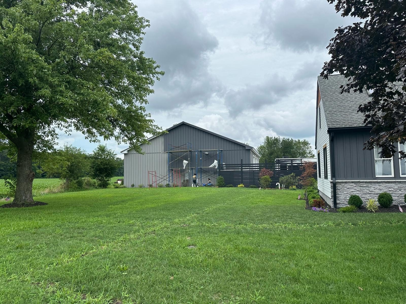 Land lot, Grass, Tree, Plants, House, Roof, Grassland, Landscape, Lawn, Garden