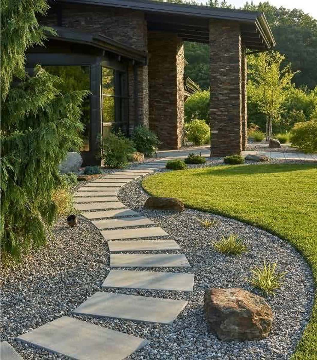 Techo bloc permeable pavement walkway slabs rectangle grey