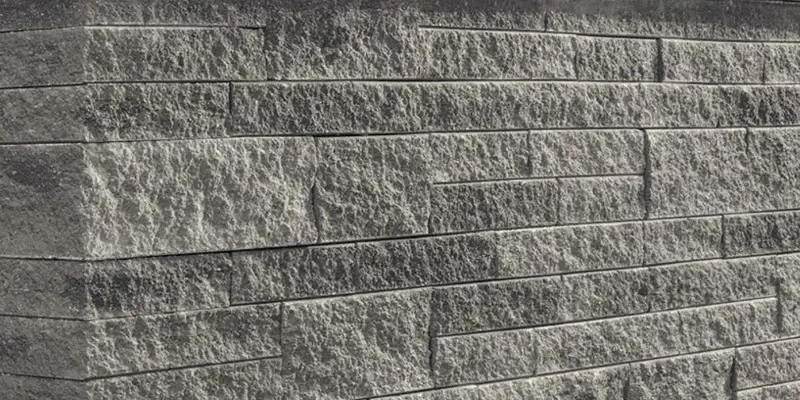 Mini-Creta Wall split-face concrete wall texture with a natural stone look 
