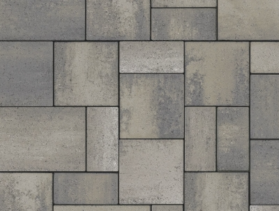 Eva Smooth paver by Techo-Bloc with sleek surface finish and Champlain Grey color.