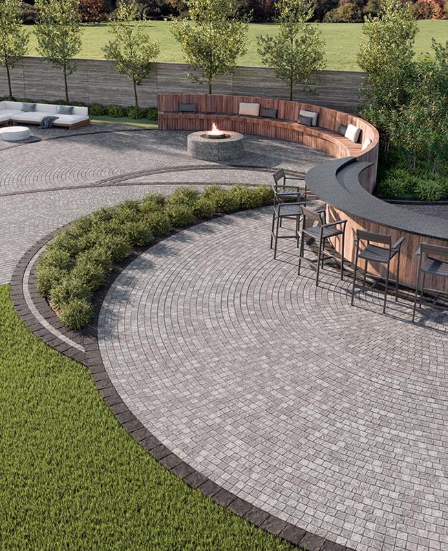 M A I N commercial cobblestone paver Squadra pavés Primer Techo Bloc Series 2020 047 Squadra Valet Firepit I I