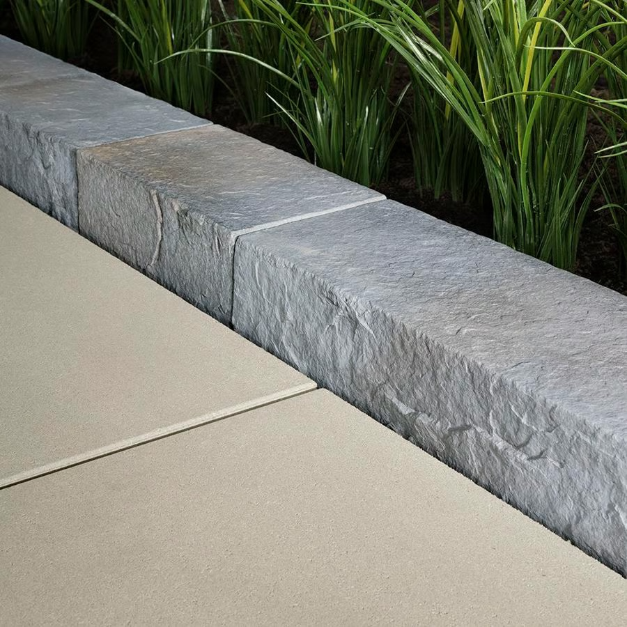 Rocka edging stone in Riviera, showing the quarried rock-face texture