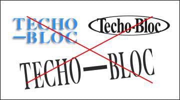 Incorrect modified or outdated Techo-Bloc logo usages