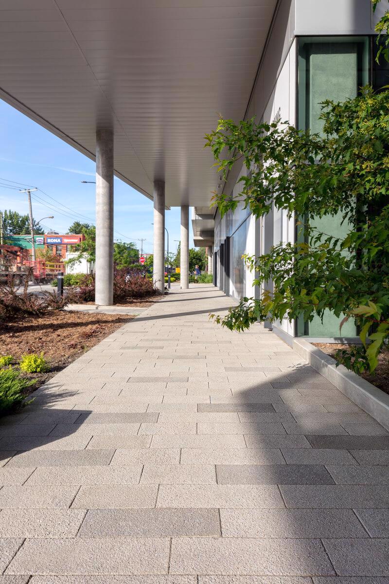 Techo bloc case study commercial paver grey black myst condo img3