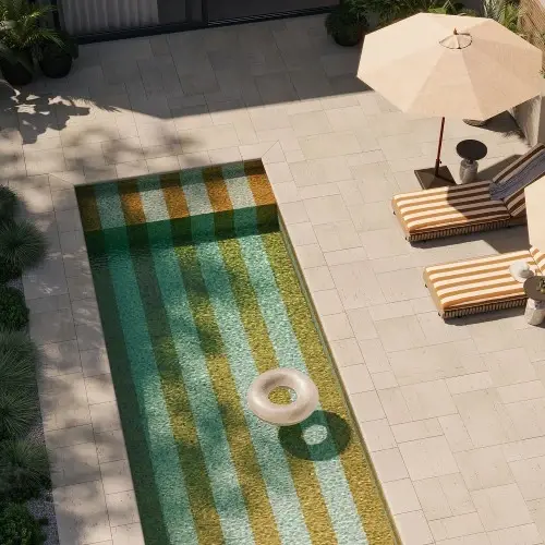 Pool deck pavers and slabs