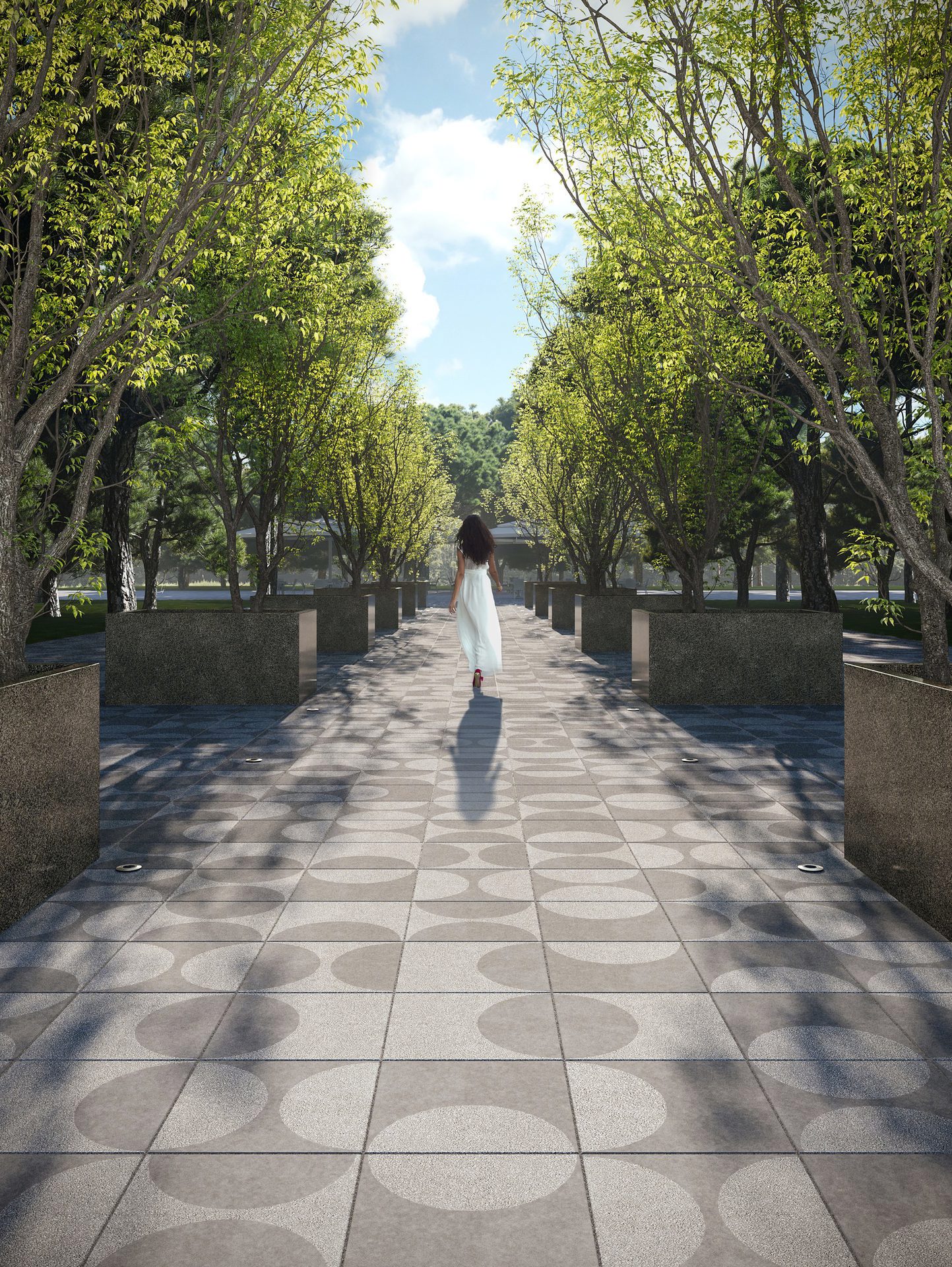 Road surface, Sky, Cloud, Tree, Sunlight, Flooring