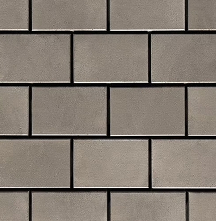 Gros plan sur le pavé Hydra de Techo-Bloc, joints perméables et surface uniforme.