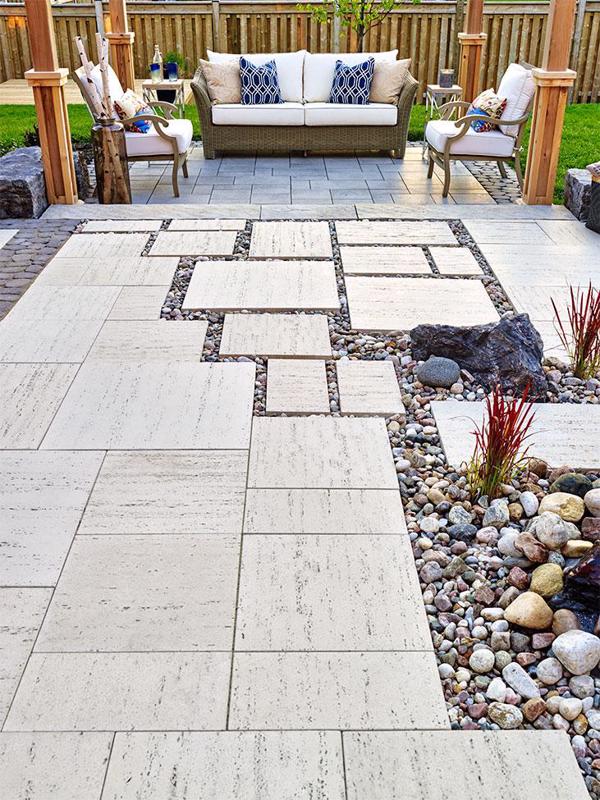 Patio paver slabs Travertina Raw dalle de patio 01014 09 0183