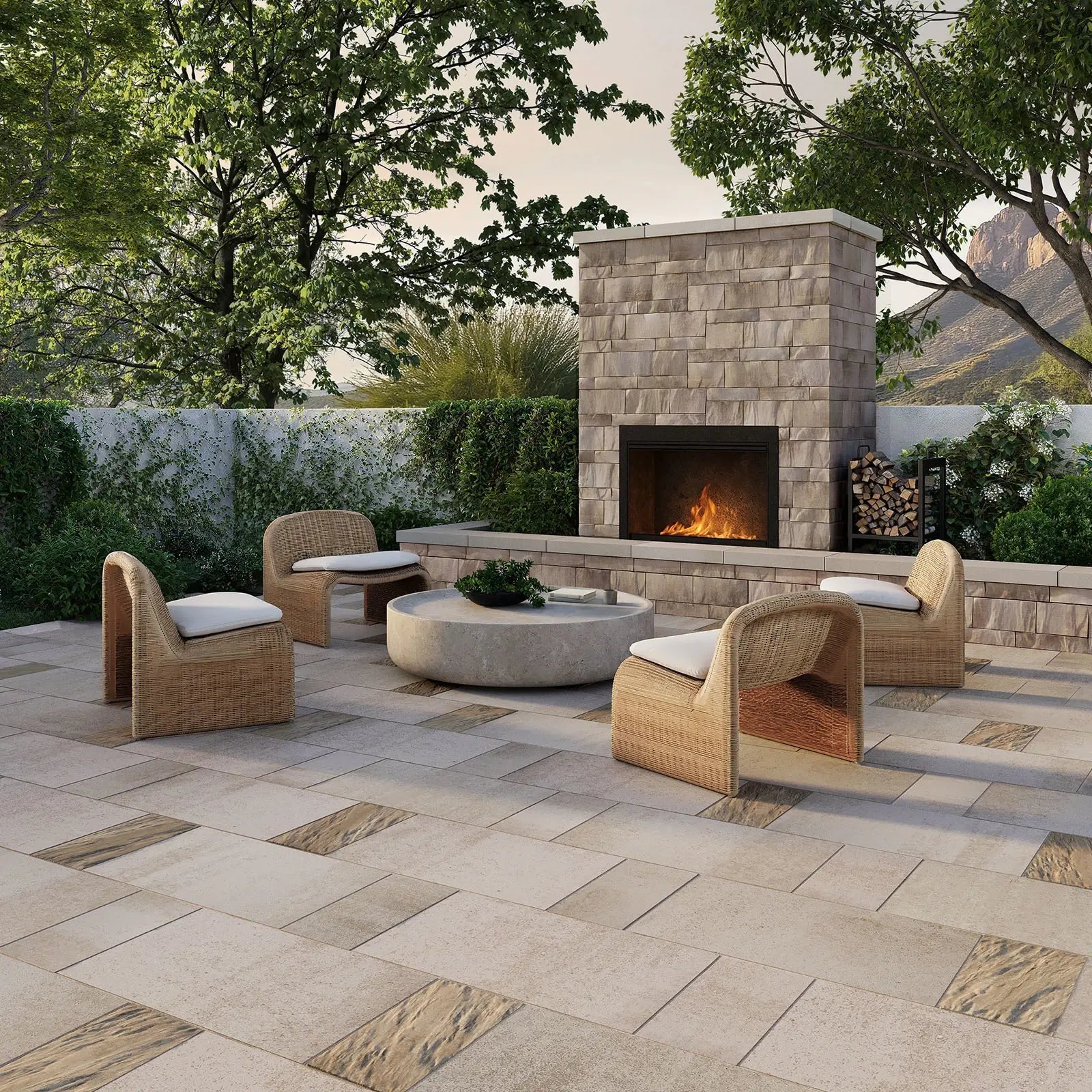 BRANDON 180 MM WALL, SLATE, CAFFE CREMA | Techo-Bloc