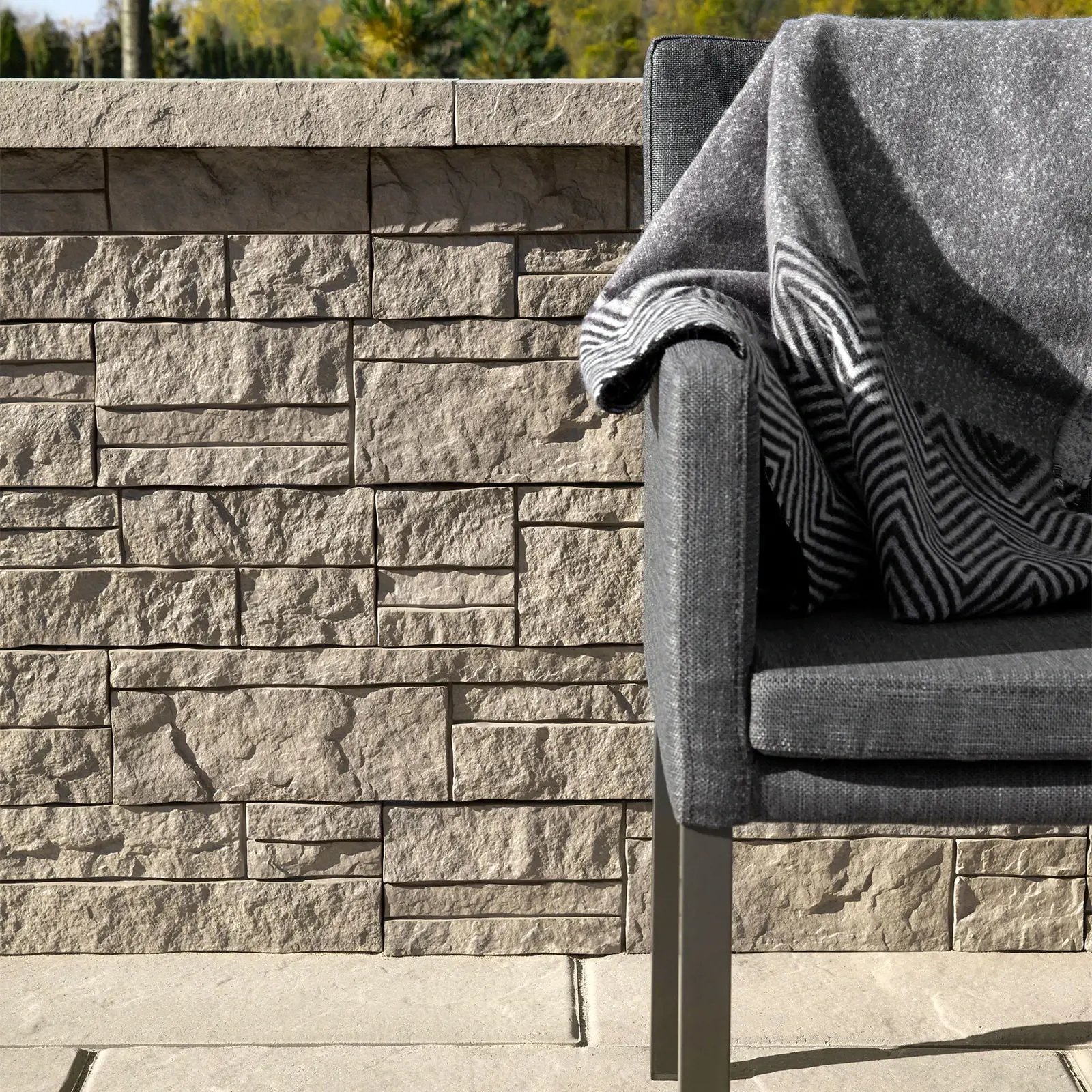 ROSEMONT FASCIA CORNER/PILLAR, KLEANBLOC, ROCK GARDEN BROWN