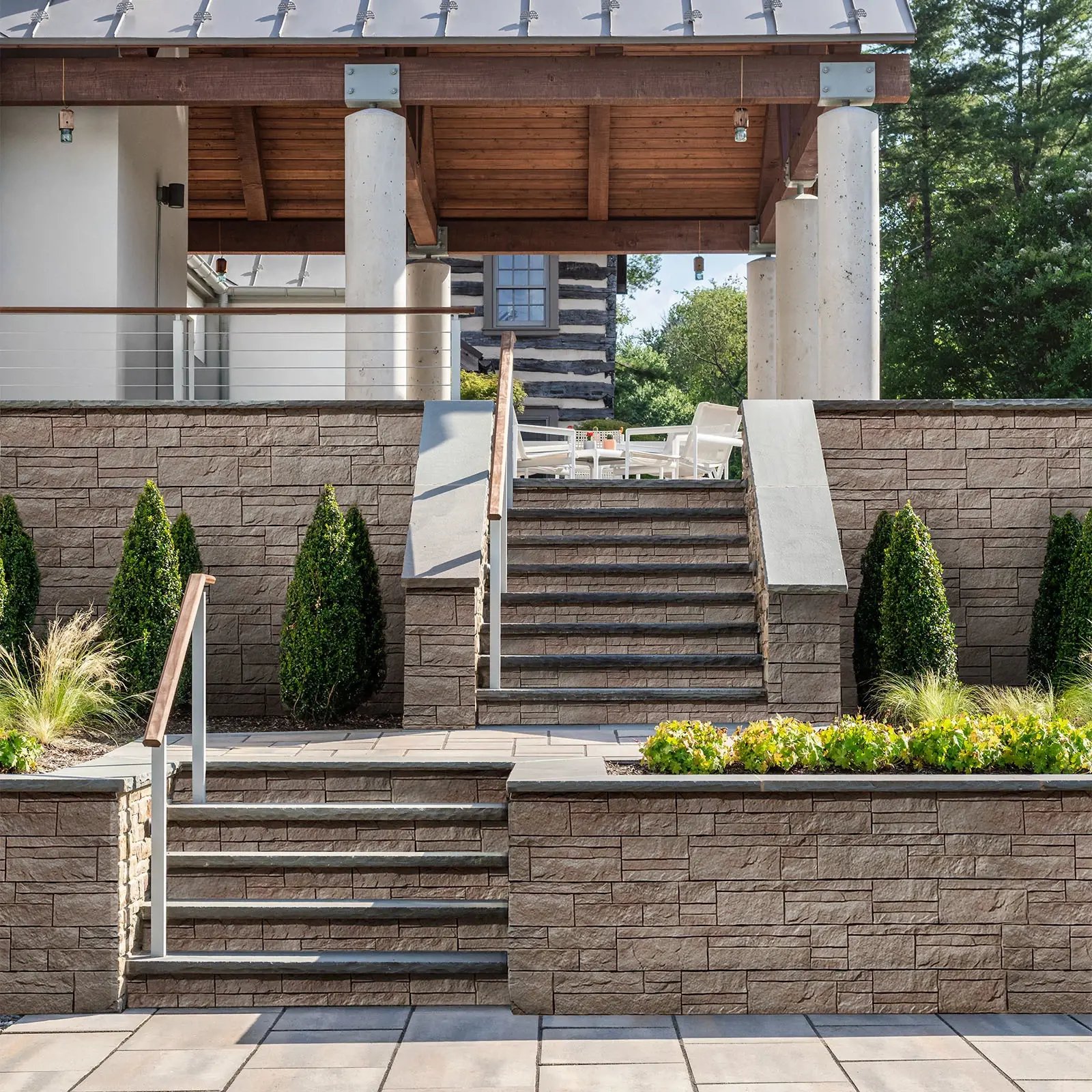 ROSEMONT FASCIA CORNER/PILLAR, KLEANBLOC, ROCK GARDEN BROWN