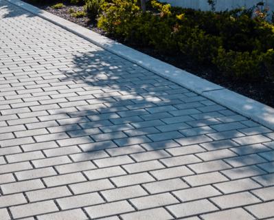 Clean paver path in a contemporary outdoor space—showcasing sustainability and aesthetic appeal.