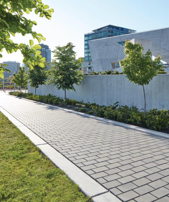 Techo bloc white paper commercial hydra permeable paver grey holocaust museum ottawa image 2