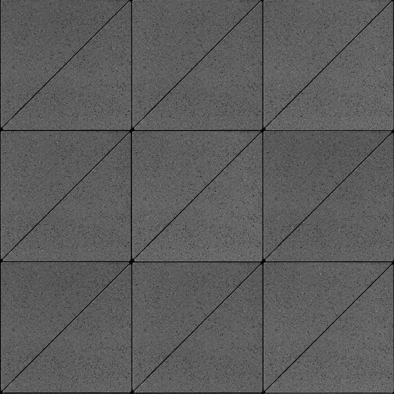 Techo-Bloc Industria Triangle Polished Paver Onyx Black