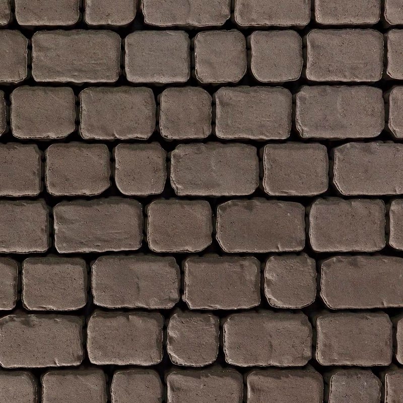 Techo-Bloc Villagio Paver Chocolate Brown, shown close-up with deep color tones and irregular stone-like edges.