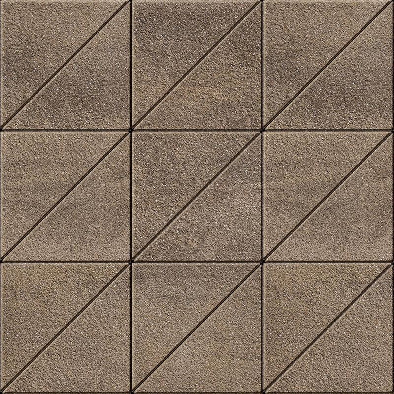 Techo-Bloc Industria Triangle Granitex Paver Chestnut Brown