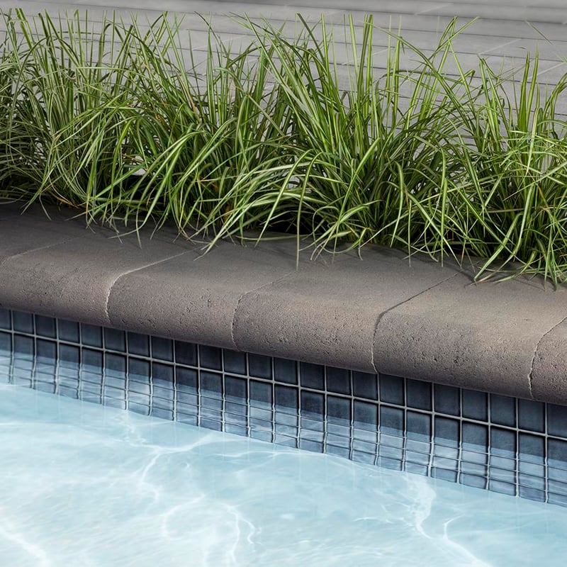 Techo-Bloc Bullnose Cap Shale Grey 9412