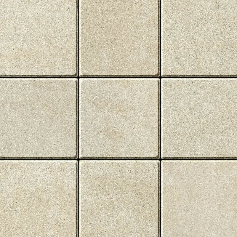 Techo-Bloc Industria Smooth Paver Beige Cream, smooth texture, forming a clean four-unit square.