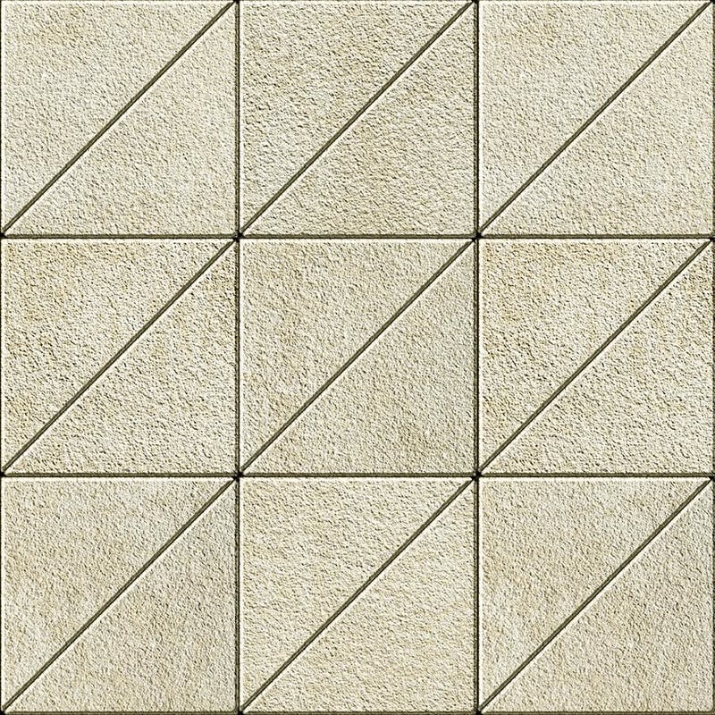 Techo-Bloc Industria Triangle Granitex Paver Beige Cream