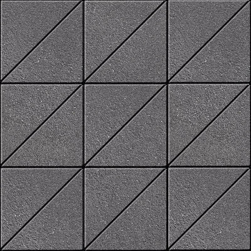 Techo-Bloc Industria Triangle Granitex Paver Onyx Black