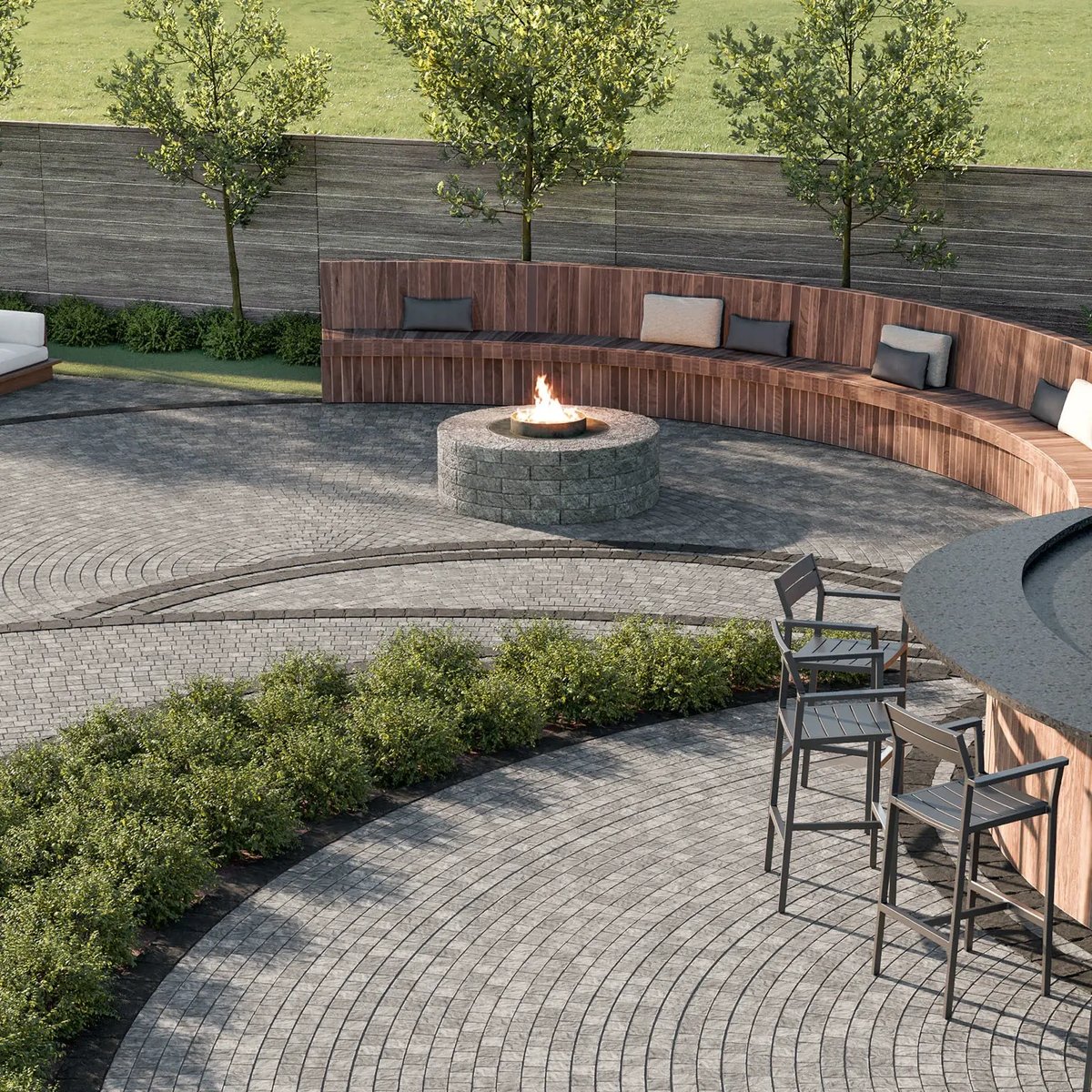 VALENCIA FIRE PIT SHALE GREY | Techo-Bloc