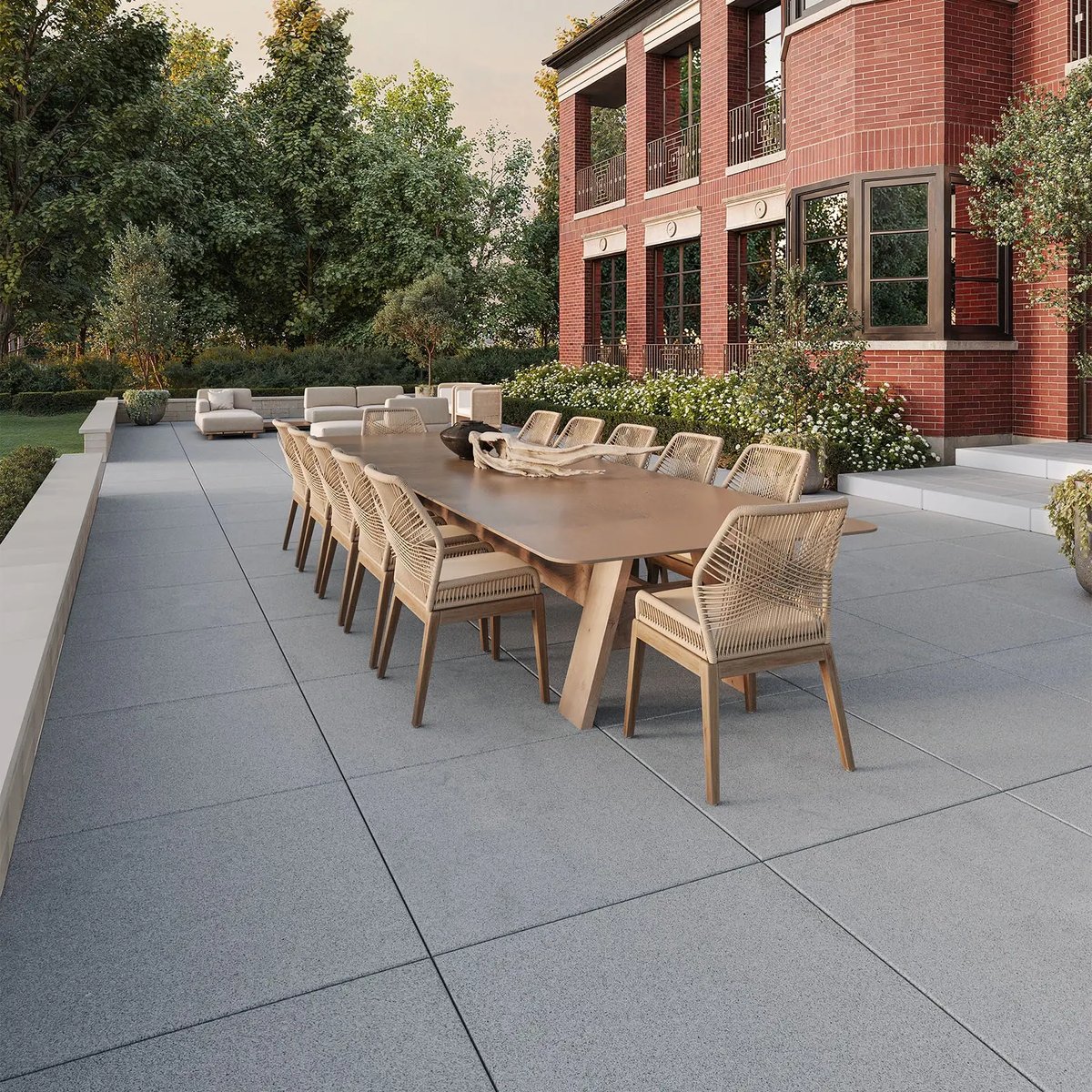 INDUSTRIA 600X600X60 HD² [11ROWS], SMOOTH, SILVER GRANITE | Techo-Bloc