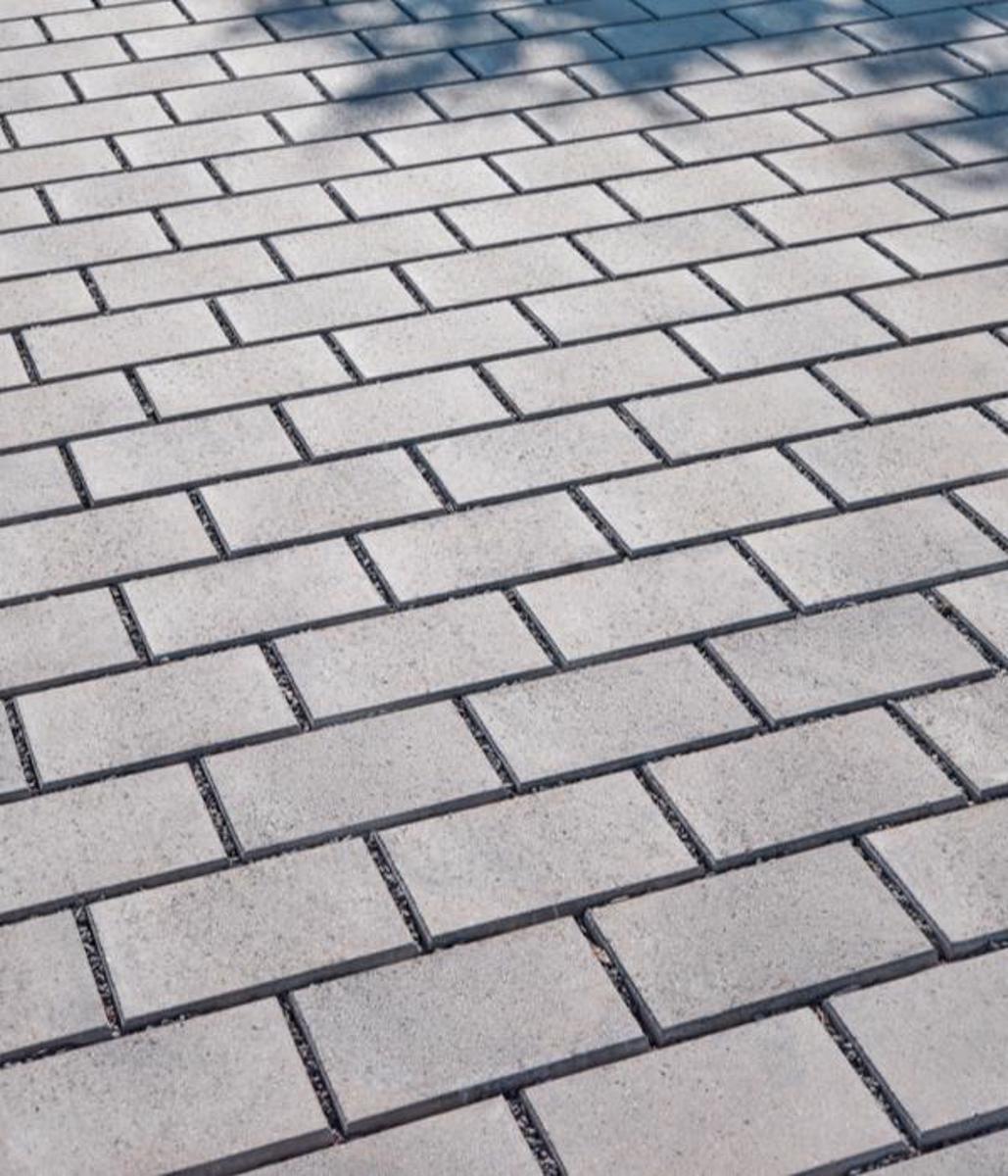 Techo bloc permeable pavement commercial walkway pavers rectangle grey img3