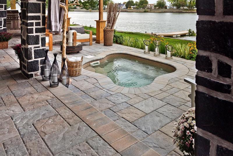 Patio paver slabs Blu 45 slate dalle de patio 00953 6646 P I