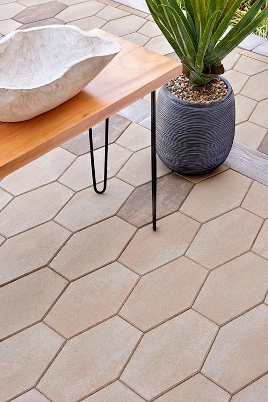 Patio paver slabs Hexa dalle de patio F V2 2020 U S075 D S C1218