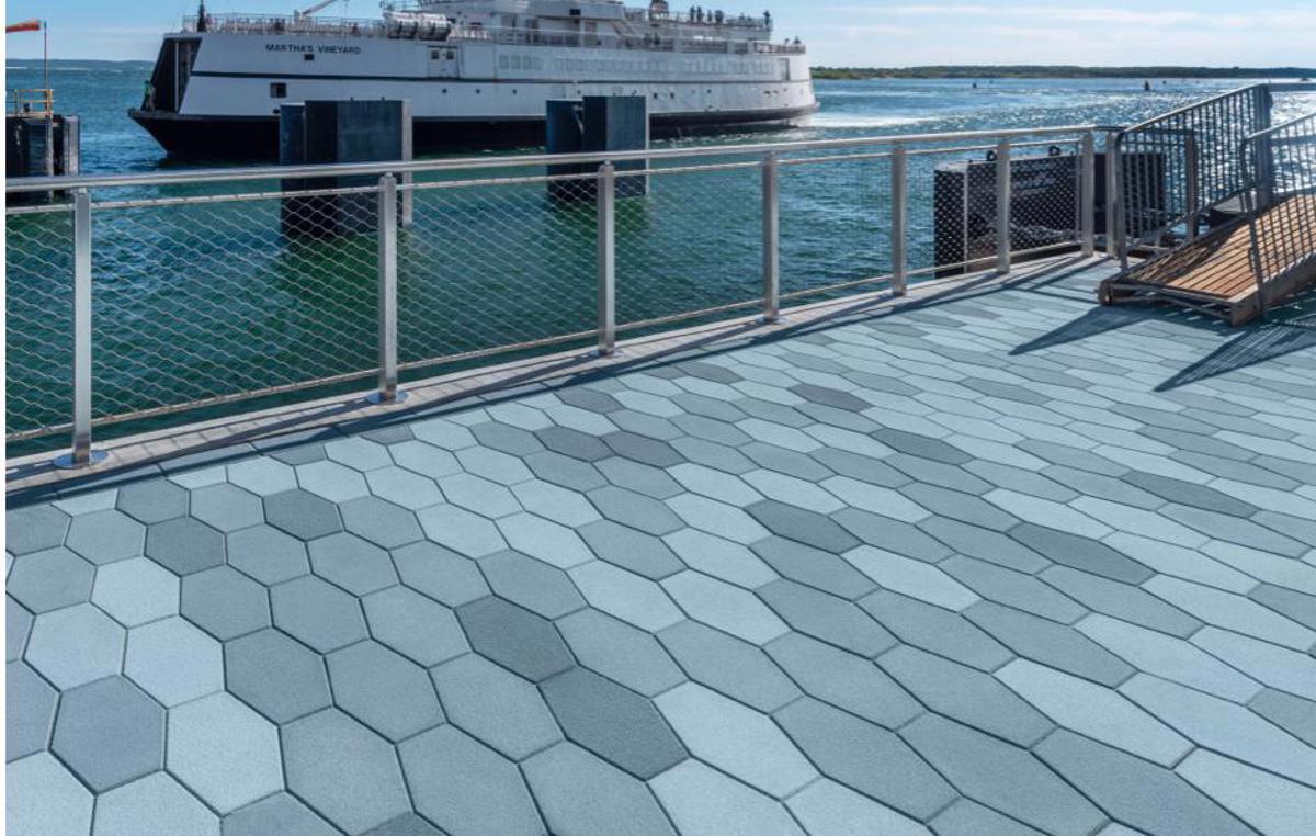 Techo bloc case study commercial hexa paver blue custom marthas vineyard pier image 9