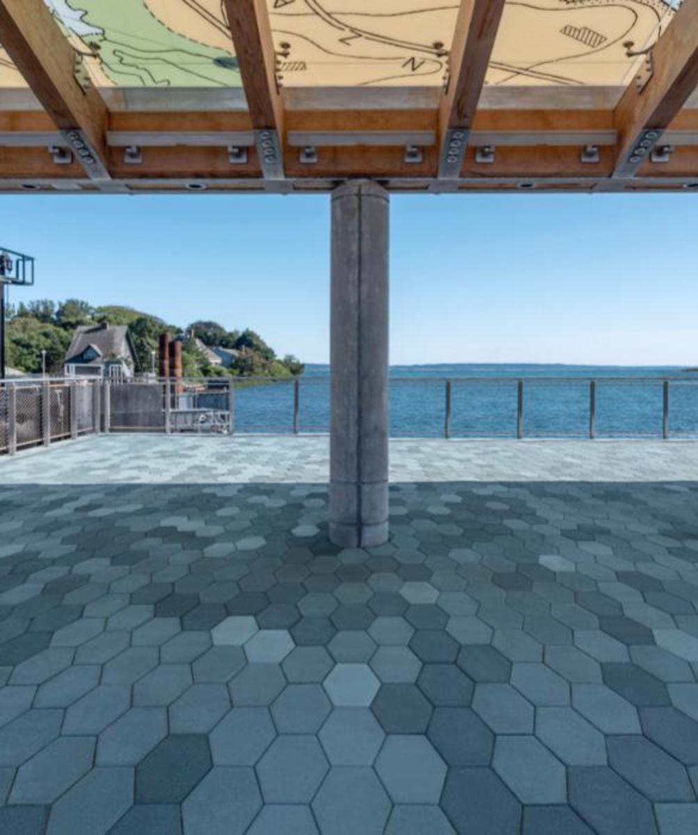 Techo bloc case study commercial hexa paver blue custom marthas vineyard pier image 8