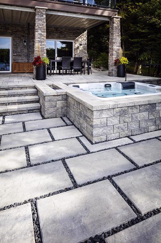 Commercial patio paver slabs Blu 60 Slate dalle de patio A00430 05 090