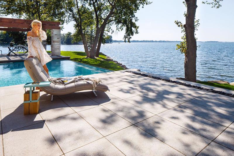 Patio paver slabs Blu Grande Polished dalle de patio 01036 05 255