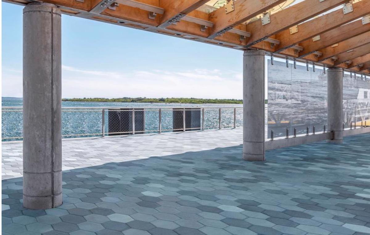 Techo bloc case study commercial hexa paver blue custom marthas vineyard pier image 7