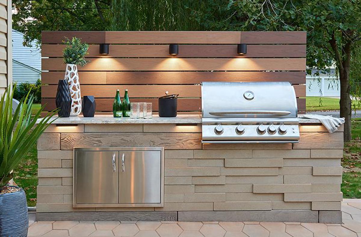 Techo bloc homepage co outdoor kitchen walls bbq grill beige brown mosaic img1