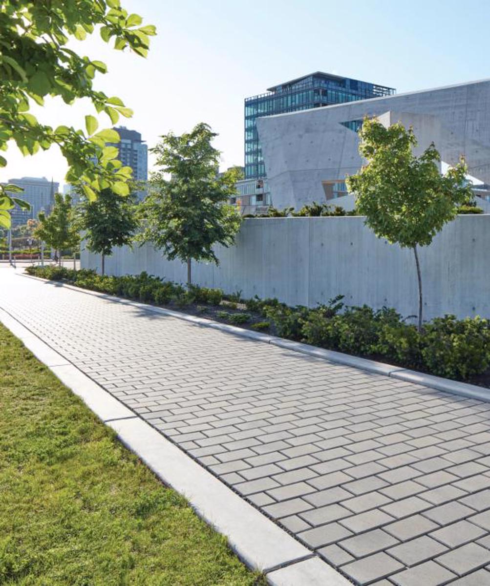Techo bloc white paper commercial hydra permeable paver grey holocaust museum ottawa image 2