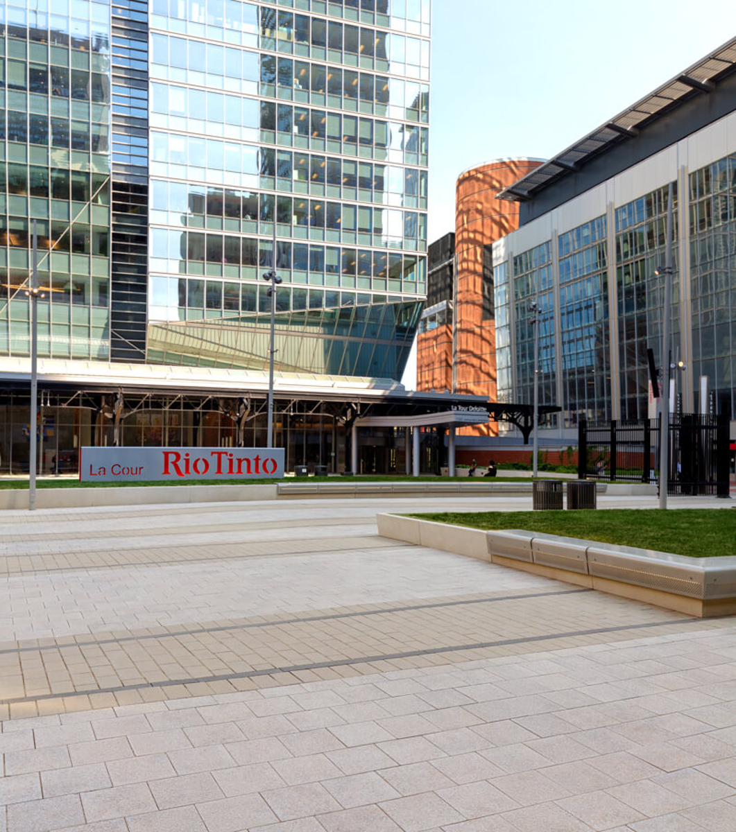 Techo bloc case study commercial paver grey beige black deloitte tower img2