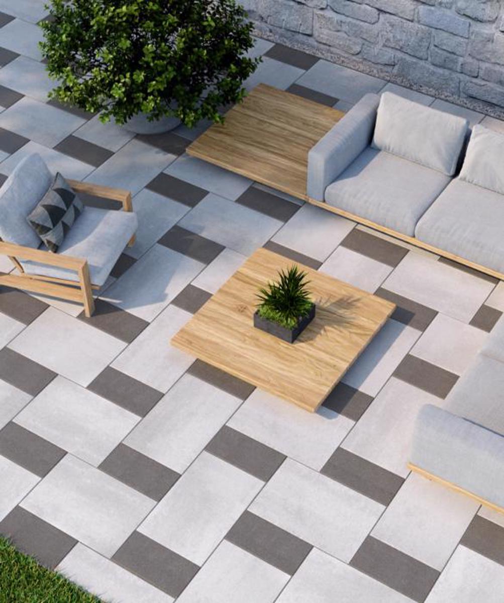 Large patio slab smooth finish contemporary design