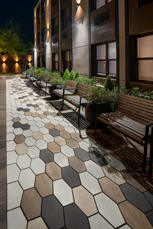 Commercial patio paver slabs Hexa dalle de patio 2023 U S155 02714